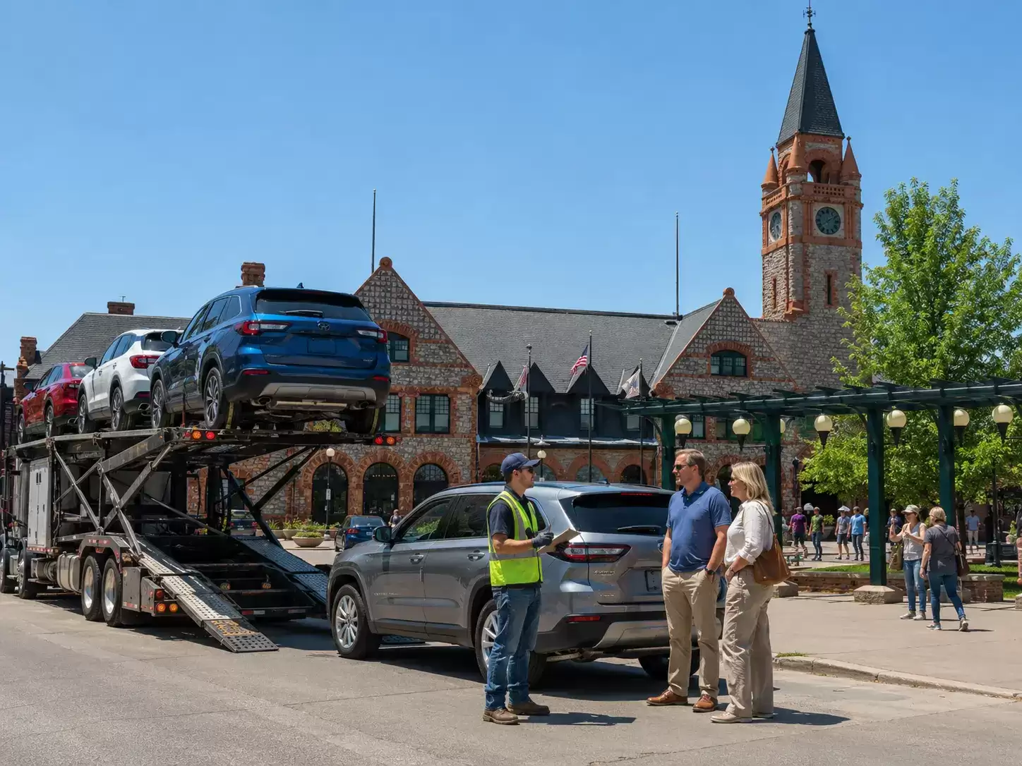 Wyoming car transport carrier meeting 40 something customer