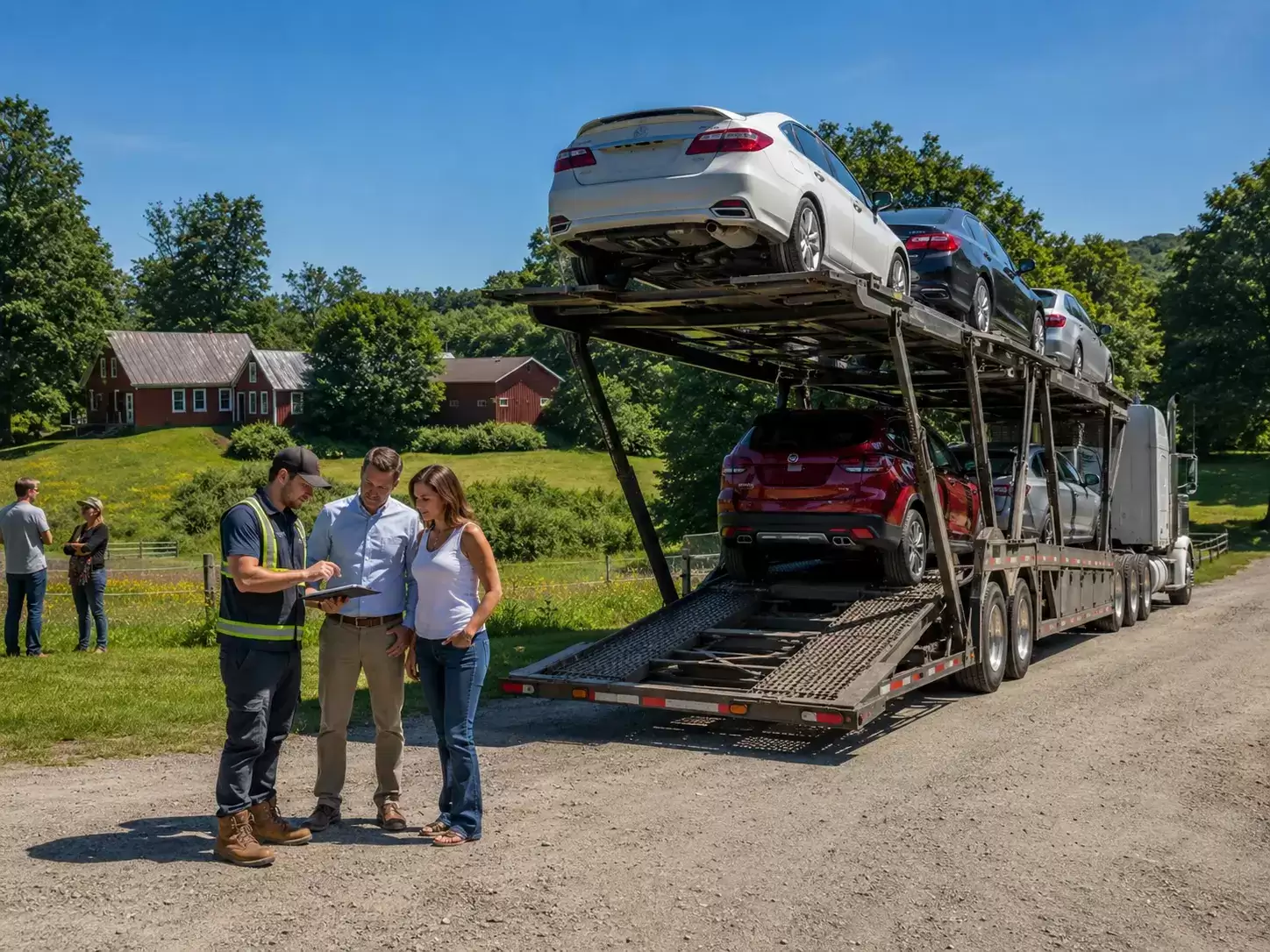 Vermont car transport carrier meeting 40 something customer