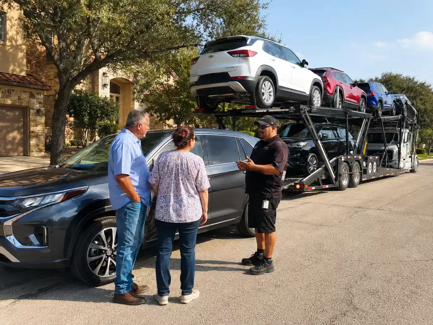 Texas Car Transporter delivering to 50 something couple