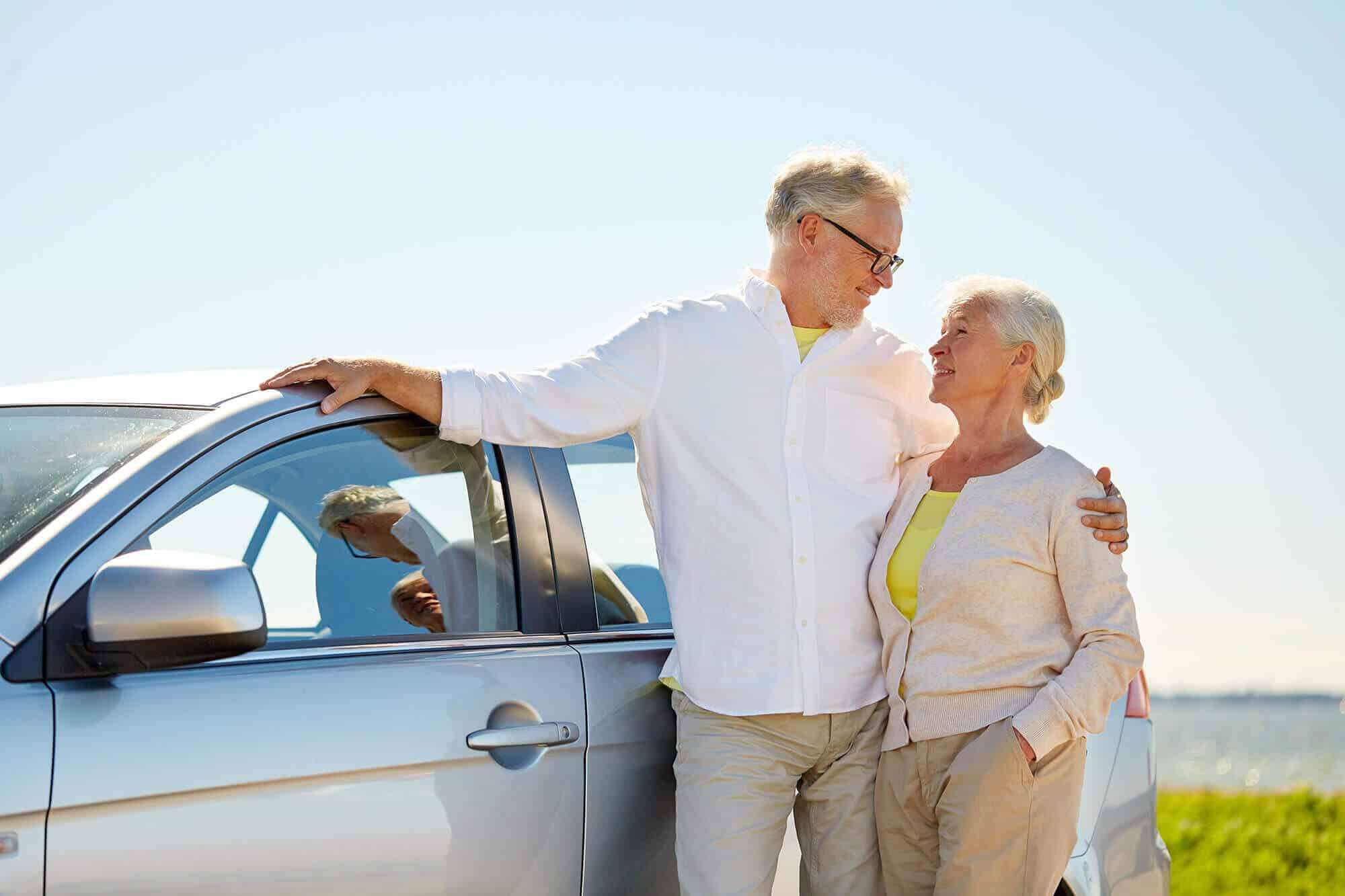 photo of elderly snowbird car shippers