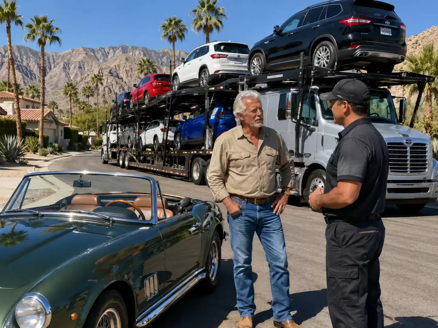 California Car Transporter delivering to 70 something snowbird