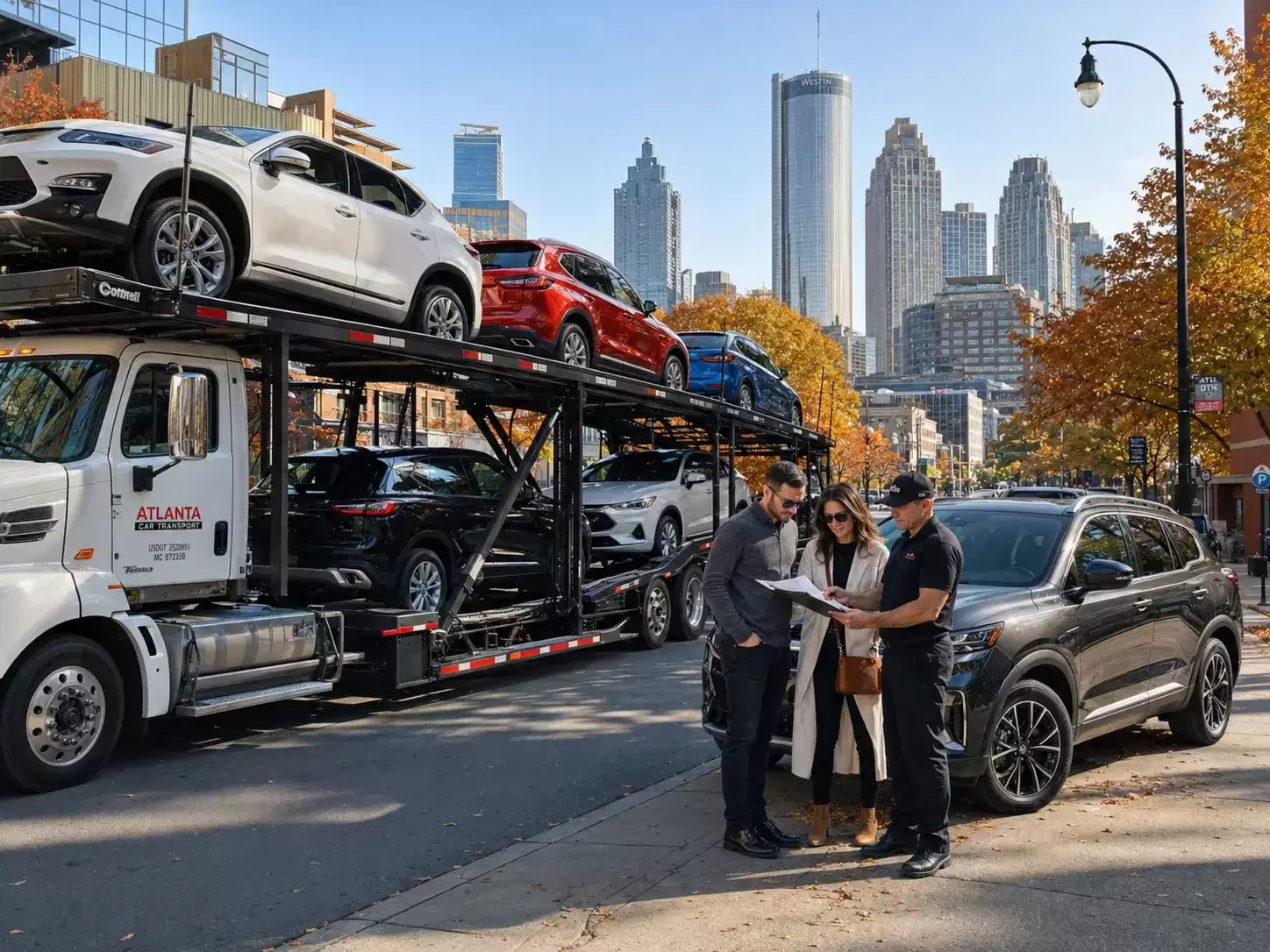 Georgia Auto Transporter delivering to 30 something couple