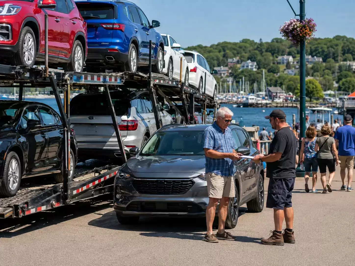 Wisconsin Vehicle Transporter delivering to 70 something guy