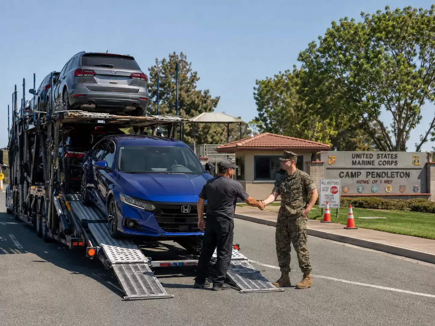 Michigan Military base car shipping customer delivery