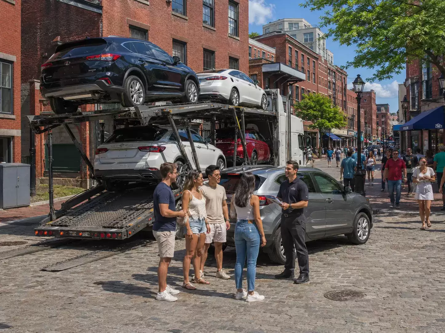 Maine auto transport driver meeting 20 something customers