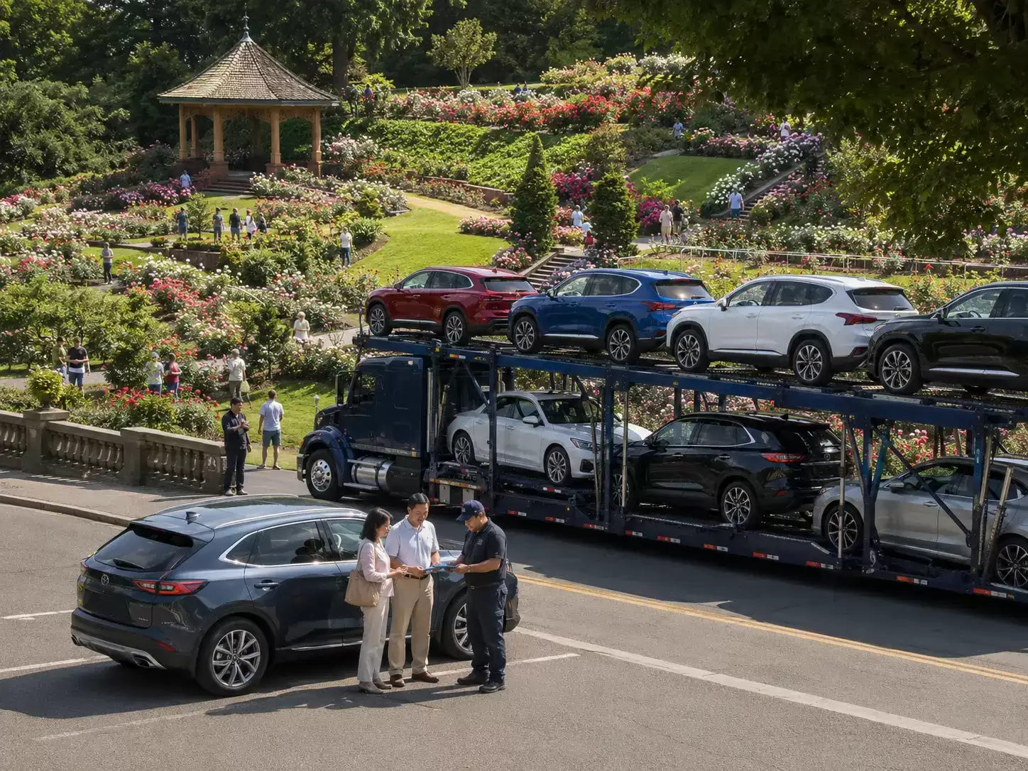 Oregon Auto Transporter delivering to 30 something couple