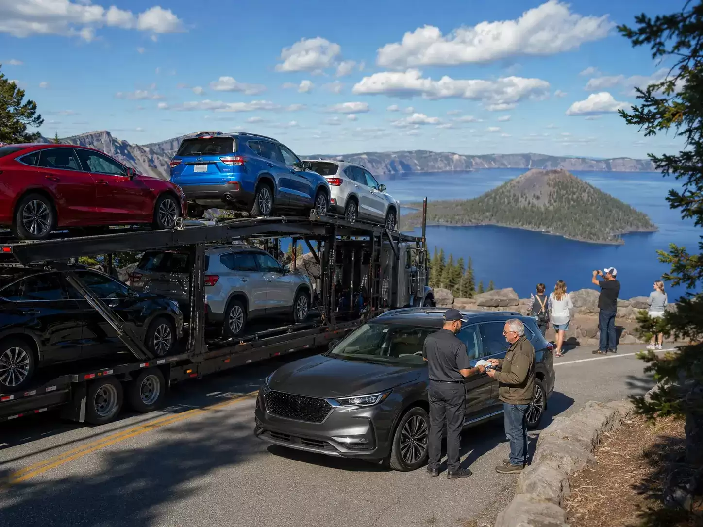 Oregon Vehicle Transporter delivering to 70 something guy