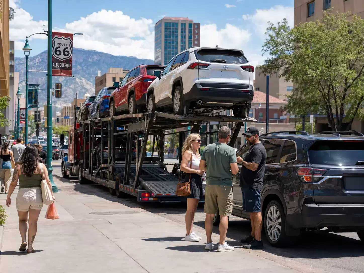 New Mexico car transport carrier meeting 40 something customer