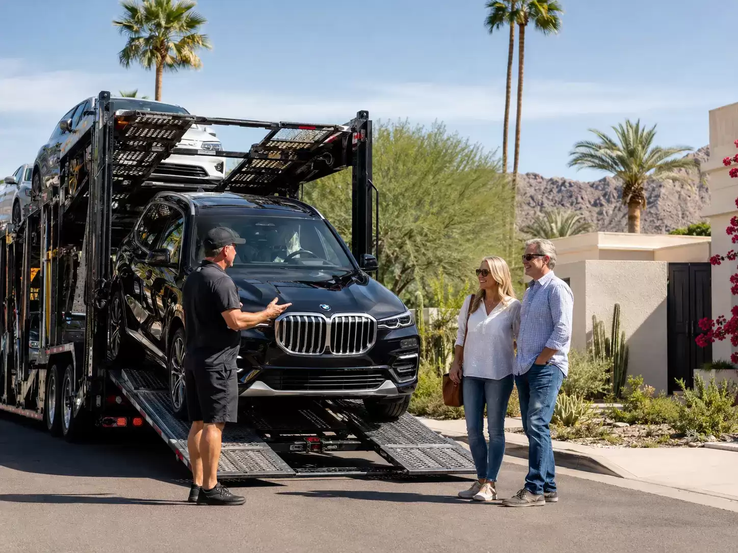 Arizona Auto Transporter delivering to 40 something couple
