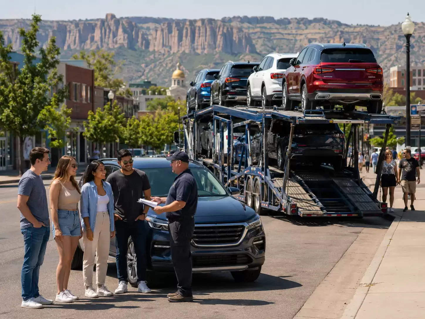 Montana auto transport driver meeting 20 something customers