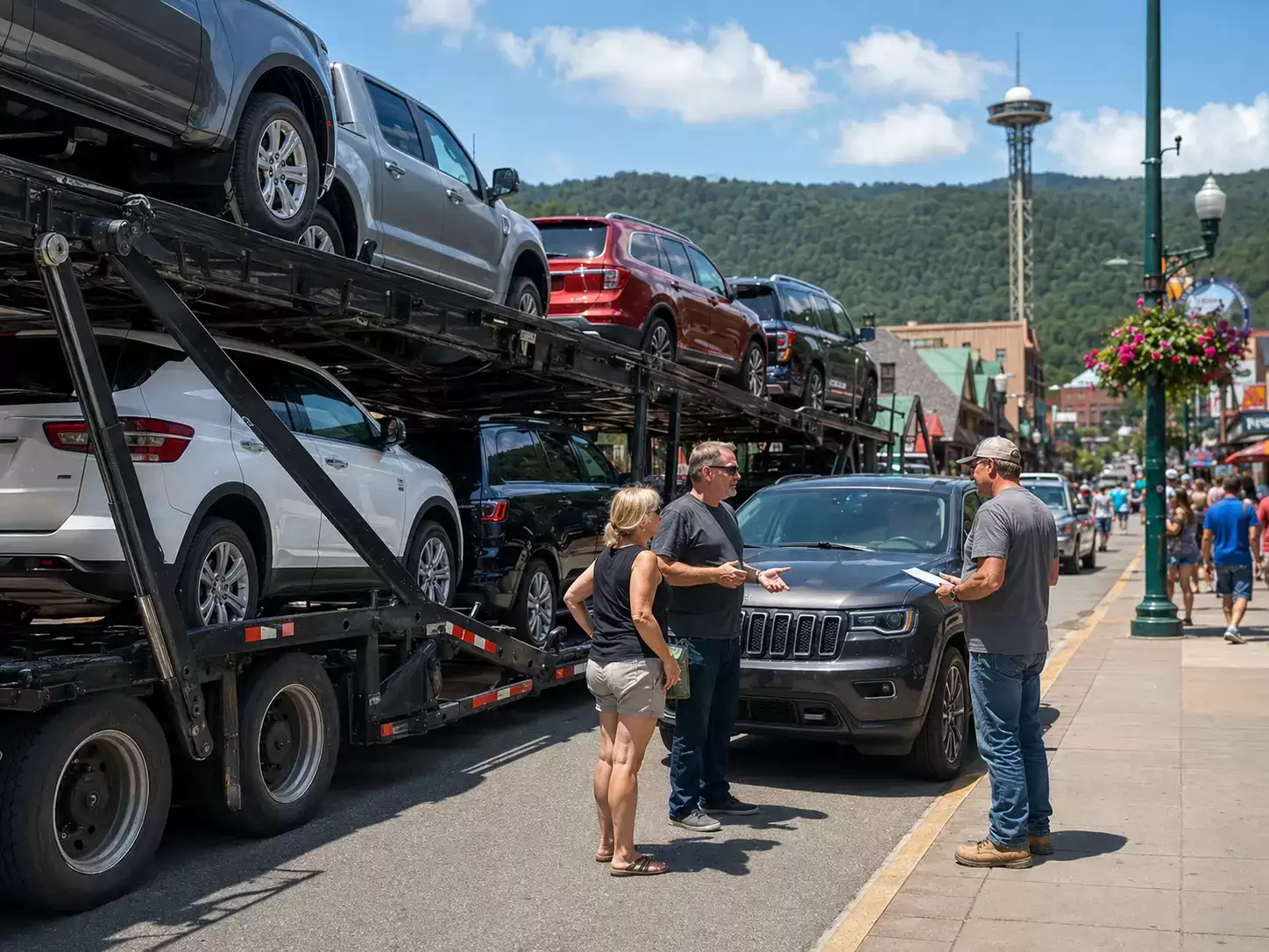 Tennessee Vehicle Transporter delivering to 50 something couple