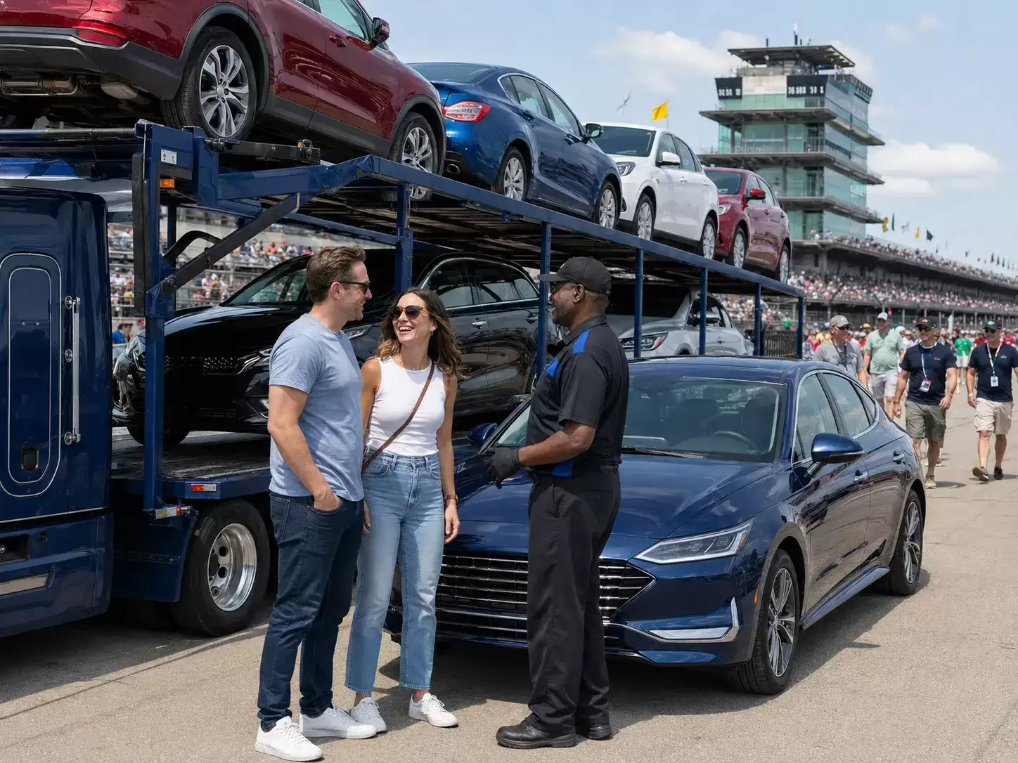 Indiana Car Transporter delivering to 30 something couple