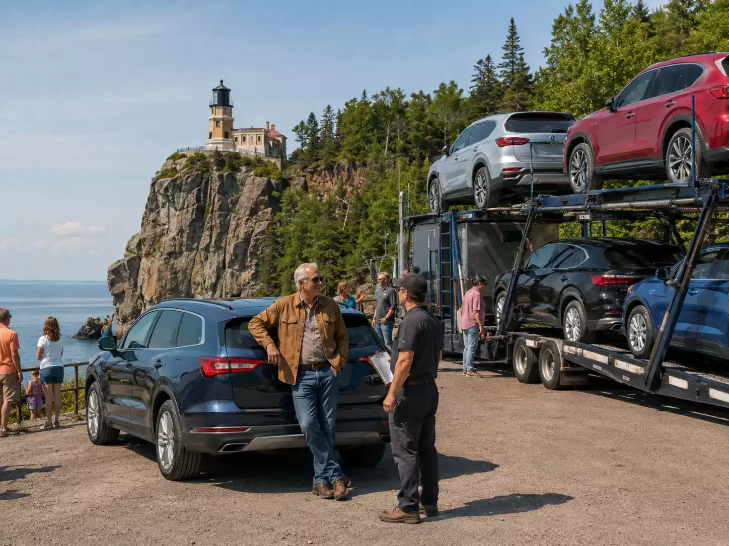 Minnesota Vehicle Transporter delivering to 70 something guy