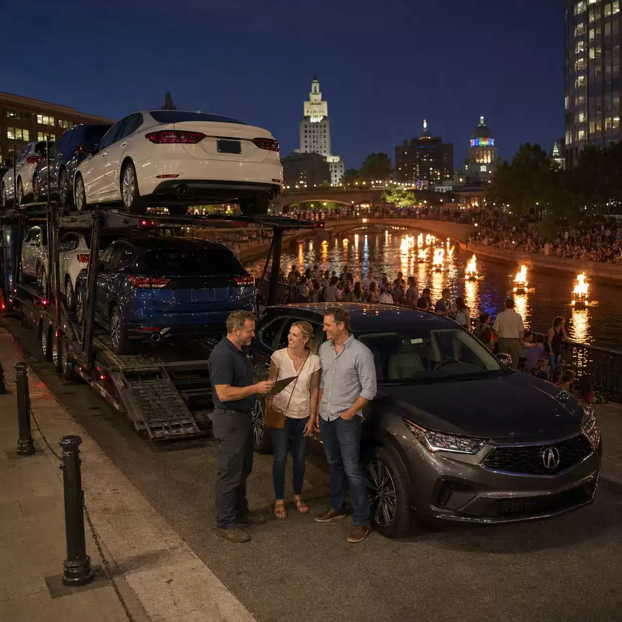 Rhode Island car transport carrier meeting 40 something customer