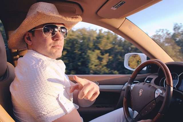 photo of drive away guy across country