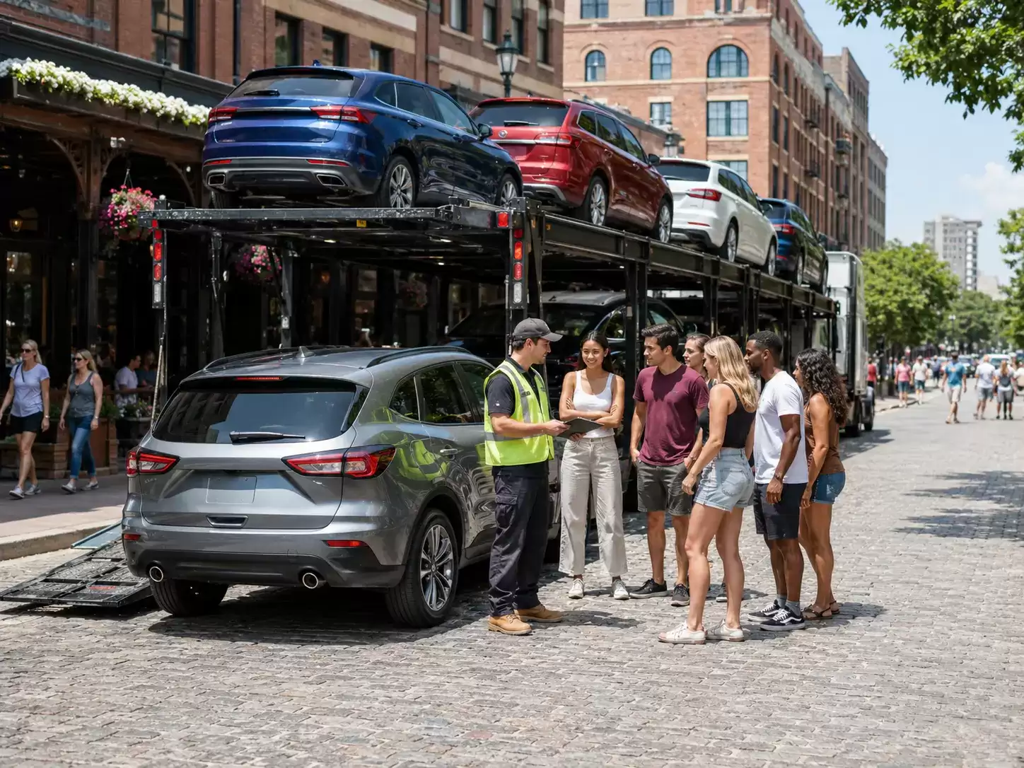 Nebraska auto transport driver meeting 20 something customers