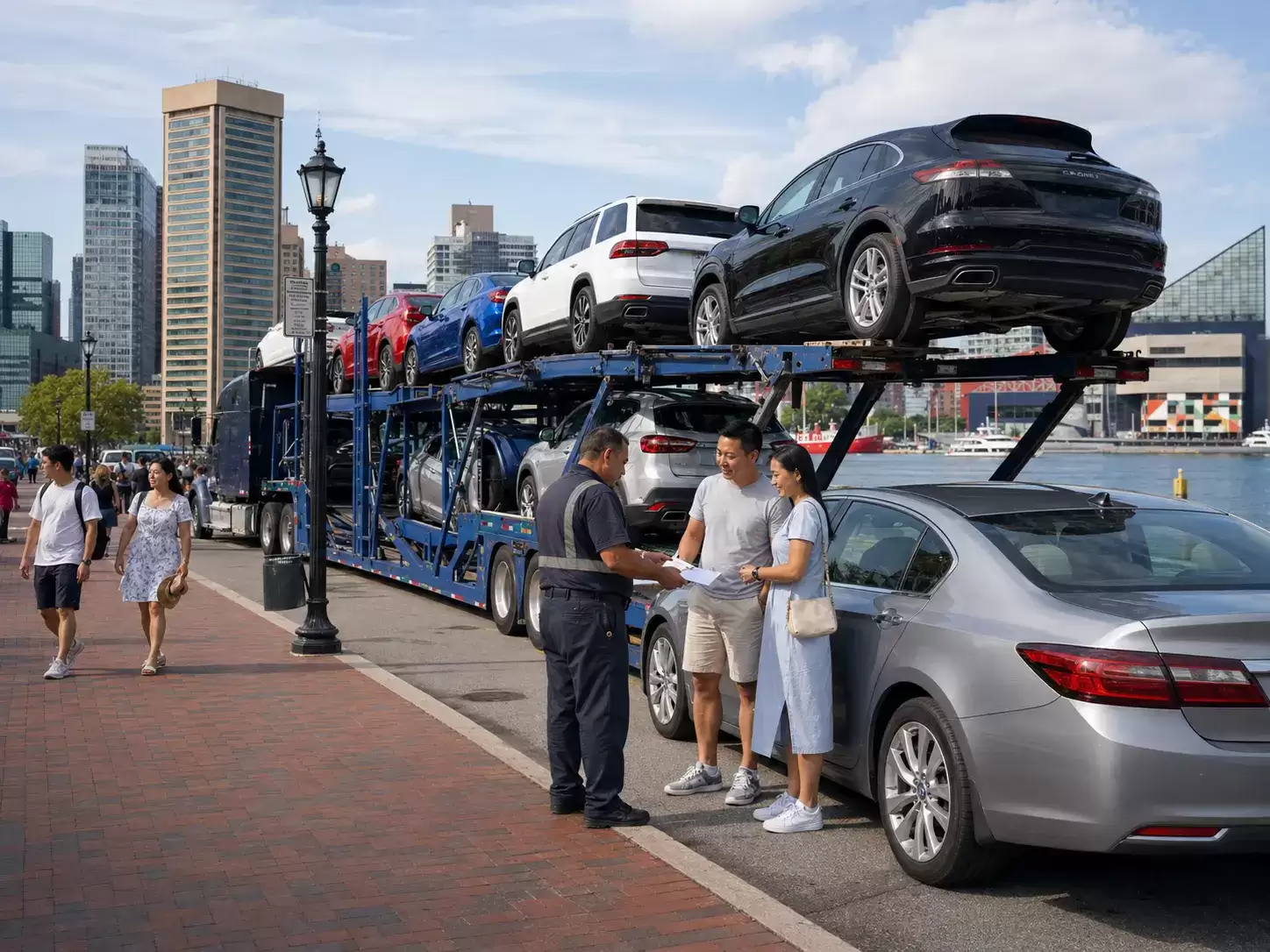 Maryland Auto Transporter delivering to 30 something couple