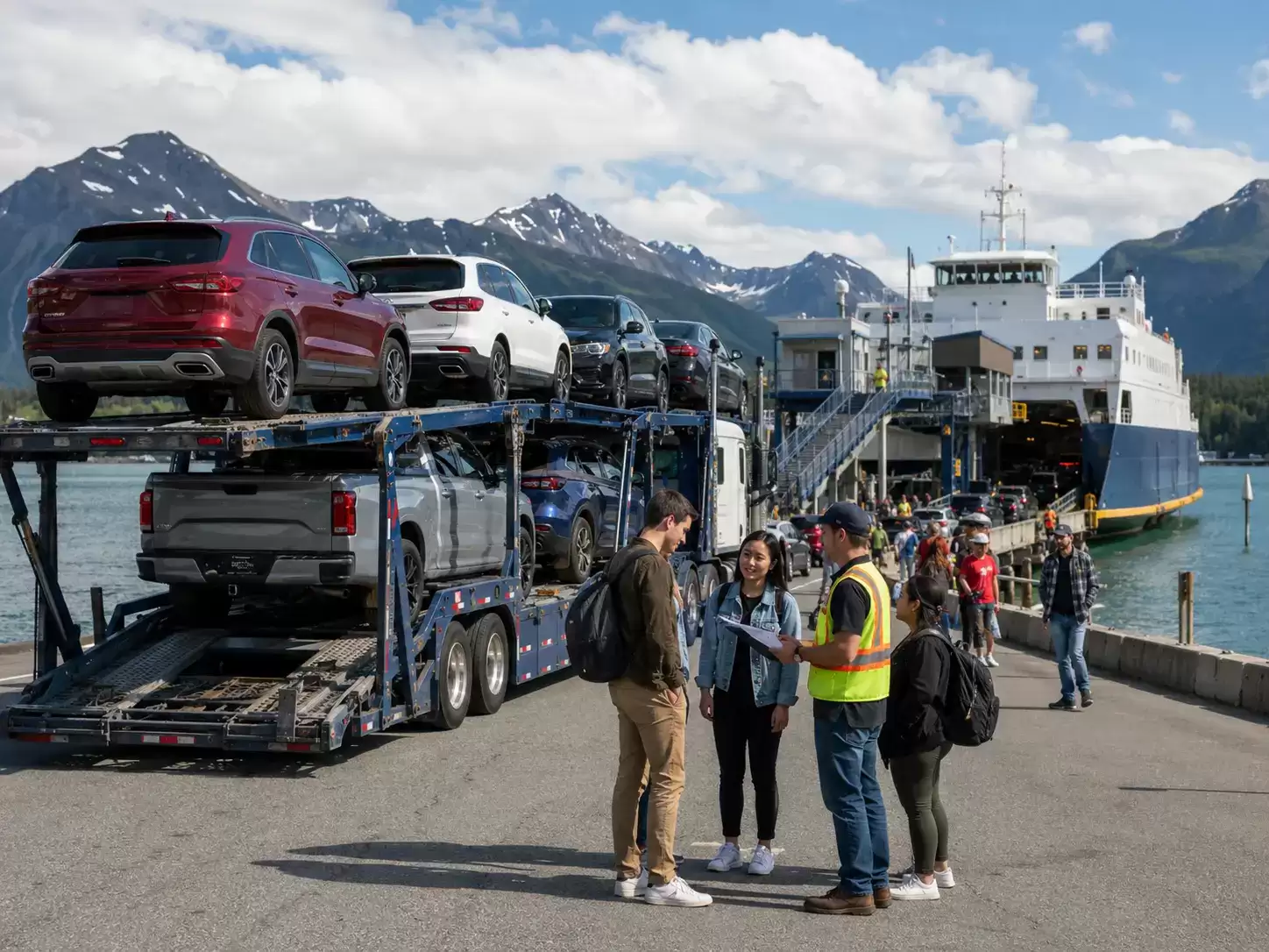 Alaska auto transport driver meeting 20 something customers