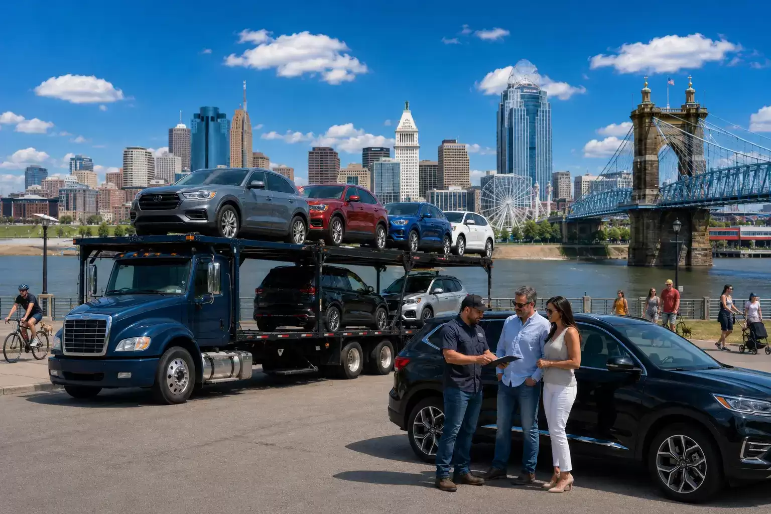 Ohio car transporter delivering to 40 something couple