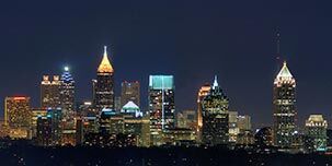 Car Shipping in Georgia photo of Atlanta night skyline