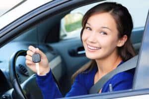 Girl Happy To Get Car