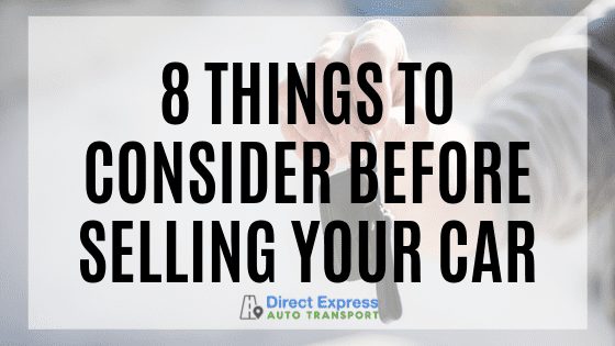 what to do before selling car